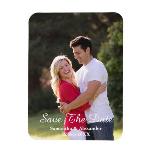 Modern Photo Save The Date Magnet