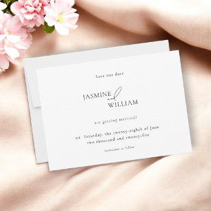 Modern Photo Save the Date Minimalist Wedding Announcement