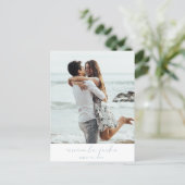 Modern Photo Save the Date PostCard (Standing Front)