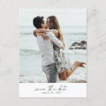 Modern Photo Save the Date PostCard<br><div class="desc">Romantic modern and minimal wedding photo invitations</div>
