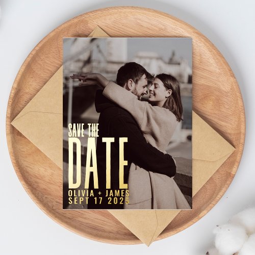 Modern Photo Save the Date Wedding Announcement