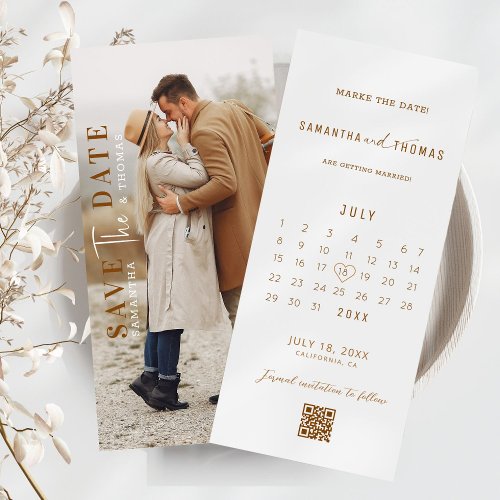 Modern Photo Save the Date Wedding Invitation