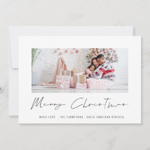 Modern Photo Script 2026 Calendar Merry Christmas Holiday Card