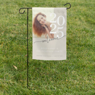 Modern Photo Script Graduation Party Welcome Sign