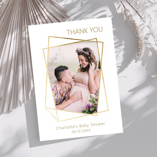 Modern photo simple Baby Shower Thank You Card (Creator Uploaded)