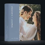 Modern Photo Simple Dusty Blue Wedding Planner 3 Ring Binder<br><div class="desc">Modern Photo Simple Dusty Blue Wedding Planner 3 Ring Binder Modern Photo Simple Elegant Minimalist Photo Planning Binder</div>