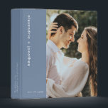 Modern Photo Simple Dusty Blue Wedding Planner 3 Ring Binder<br><div class="desc">Modern Photo Simple Dusty Blue Wedding Planner 3 Ring Binder Modern Photo Simple Elegant Minimalist Photo Planning Binder</div>