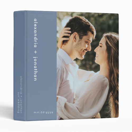 Modern Photo Simple Dusty Blue Wedding Planner