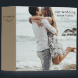 Modern Photo Simple Wedding Planner 3 Ring Binder<br><div class="desc">This beautiful keepsake album is perfect for wedding planning and wedding photos.</div>