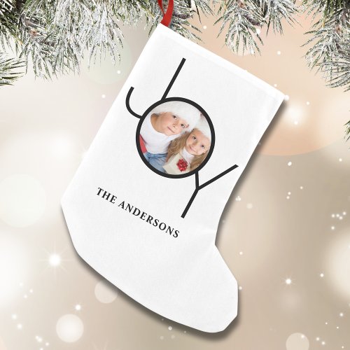 Modern Photo Small Christmas Stocking