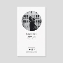Modern Photo Social Media Business Cards