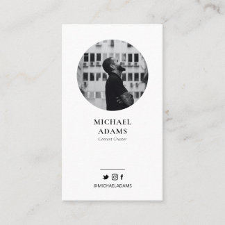 Modern Photo Social Media Business Cards