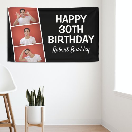 Modern Photo Strip  Birthday Banner