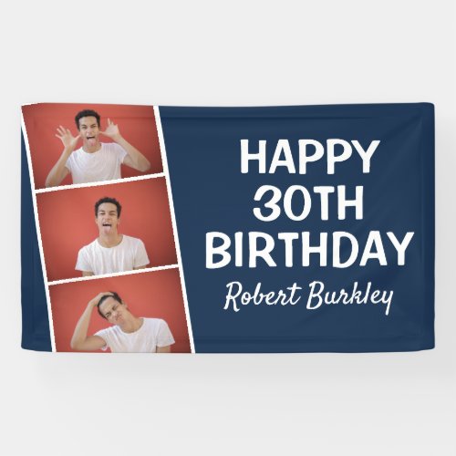 Modern Photo Strip  Birthday Banner