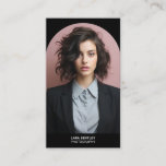 Modern photo stylist social media with QR code Business Card