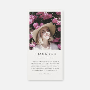 Modern Photo Sweet 16 Birthday Thank You Card