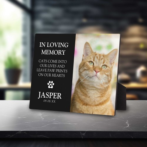 Modern Photo  Sympathy Quote Pet Loss Memorial Pl Plaque