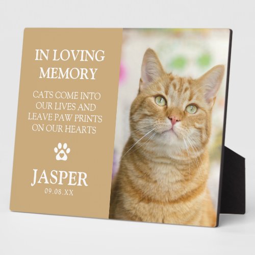 Modern Photo  Sympathy Quote Pet Loss Memorial Plaque