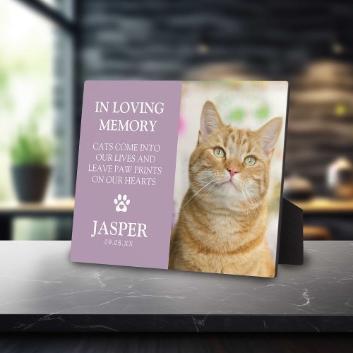 Modern Photo  Sympathy Quote Pet Loss Memorial Plaque