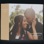 Modern Photo Tan Simple Wedding Planner 3 Ring Binder<br><div class="desc">This beautiful keepsake album is perfect for wedding planning and wedding photos.</div>