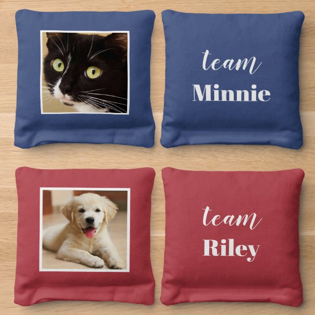 Modern Photo Team Cornhole Bags (Wood)