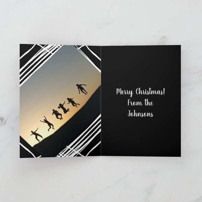 Modern Photo Template Black and White Christmas (Inside)