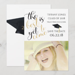 Modern Photo Template  Graduation Save the Date