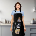 Modern Photo Template Handwritten name Script Apron<br><div class="desc">This design may be personalized by choosing the customize option to add text or make other changes. If this product has the option to transfer the design to another item, please make sure to adjust the design to fit if needed. Contact me at colorflowcreations@gmail.com if you wish to have this...</div>