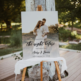 Modern Photo The Night Before Rehearsal Dinner Foam Board