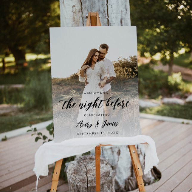 Modern Photo The Night Before Rehearsal Dinner Foam Board (Creator Uploaded)