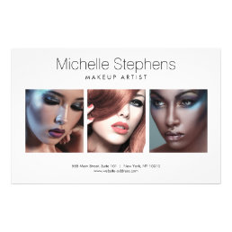 Modern Photo Trio for Makeup Artists, Stylists Flyer