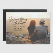 Modern Photo Tying the Knot Save the Dates (Front/Back)