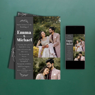 Modern Photo Type Overlay Wedding Invitation 2026