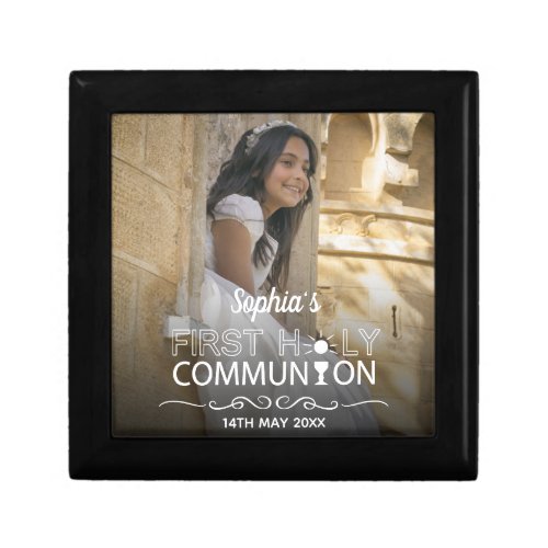 Modern Photo Typography First Holy Communion Gift Box