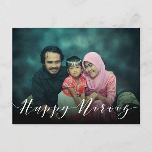 Modern Photo Typography Happy Norooz New Year Postcard