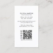 Modern Photo Typography Photographer  Business Card (Back)