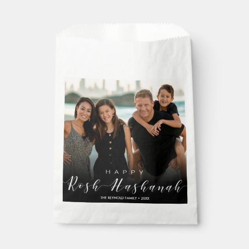 Modern Photo Typography Rosh Hashanah New Year Favor Bag