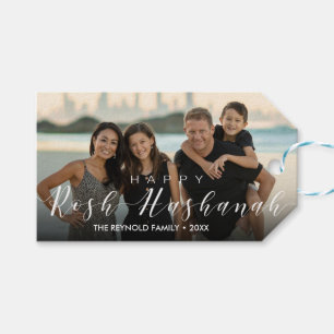 Modern Photo Typography Rosh Hashanah New Year Gift Tags