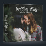 Modern Photo Typography Wedding Planner 3 Ring Binder<br><div class="desc">This personalized wedding planning binder is perfect for your special day. This design features a photo and custom typography. Add your favorite photo and wedding information to complete the look.</div>