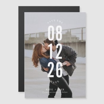 Modern Photo Typography Wedding Save The Date by stylelily at Zazzle