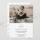Modern Photo Virtual Wedding Invitation Card (Front/Back)