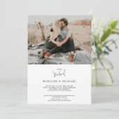 Modern Photo Virtual Wedding Invitation Card (Standing Front)