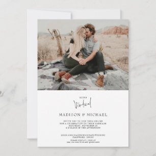 Modern Photo Virtual Wedding Invitation Card