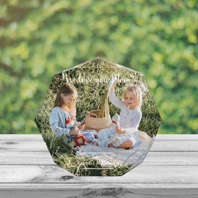 Modern Photo We Love you Mom Block (Modern Photo We Love You Mom Photo Block)