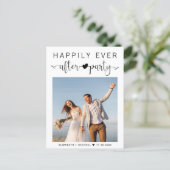 Modern Photo Wedding After Party Reception Postcard | Zazzle