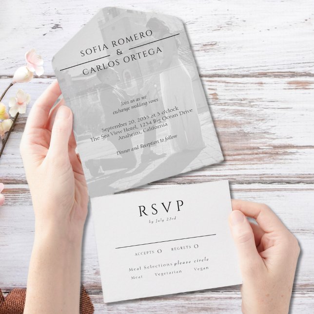 Modern Photo Wedding All In One Invitation (Creator Uploaded)