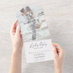Modern Photo Wedding All in One Invitation<br><div class="desc">This romantic calligraphy photo wedding all in one invitation is perfect for a simple wedding. The modern design features gorgeous elegant hand lettered typography. Hand write your guest addresses on the back of the folded invitation,  or purchase coordinating guest address label stickers (sold separately).</div>