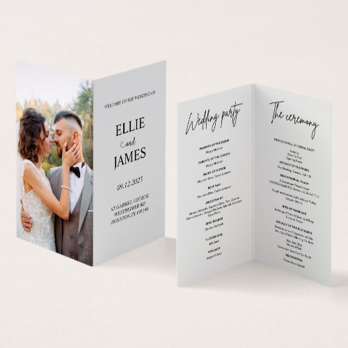 Modern Photo wedding Booklet program