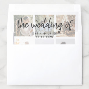 Modern Photo Wedding Collage Envelope Liner