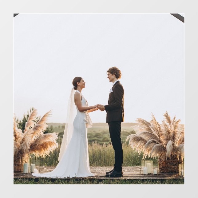 Modern Photo Wedding dance  Mr Mrs  Floor Decals (Front)